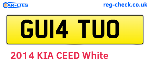 GU14TUO are the vehicle registration plates.
