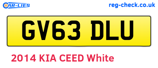 GV63DLU are the vehicle registration plates.