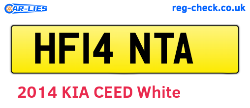 HF14NTA are the vehicle registration plates.