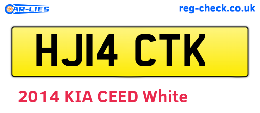 HJ14CTK are the vehicle registration plates.