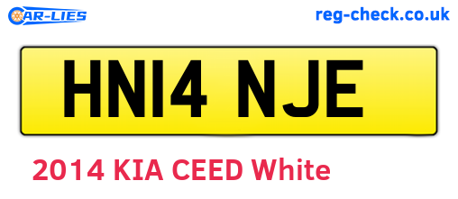 HN14NJE are the vehicle registration plates.