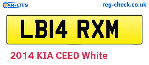 LB14RXM are the vehicle registration plates.