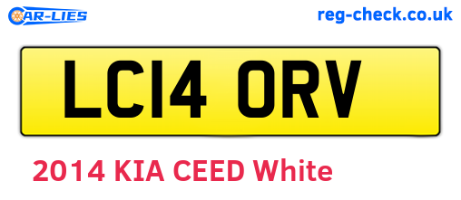 LC14ORV are the vehicle registration plates.
