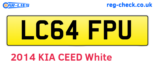 LC64FPU are the vehicle registration plates.