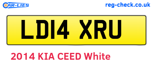 LD14XRU are the vehicle registration plates.