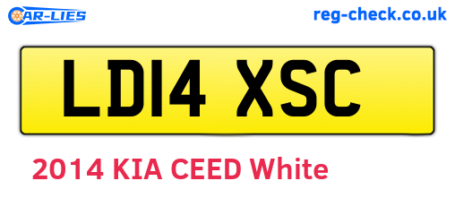LD14XSC are the vehicle registration plates.