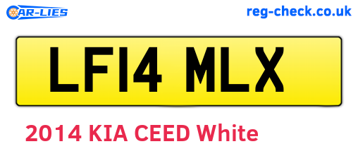 LF14MLX are the vehicle registration plates.