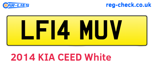 LF14MUV are the vehicle registration plates.