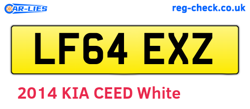 LF64EXZ are the vehicle registration plates.