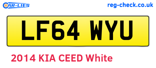 LF64WYU are the vehicle registration plates.
