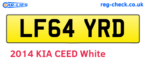 LF64YRD are the vehicle registration plates.