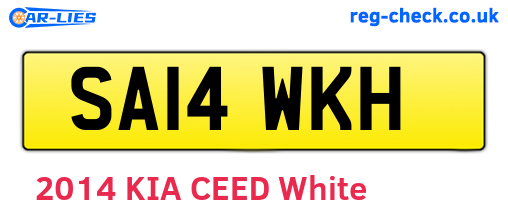 SA14WKH are the vehicle registration plates.