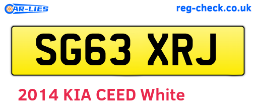 SG63XRJ are the vehicle registration plates.