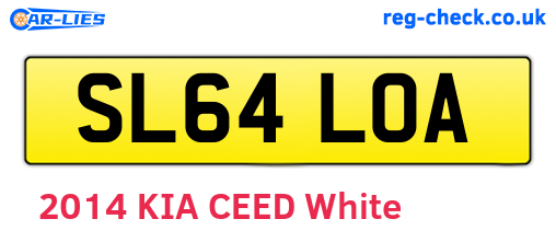 SL64LOA are the vehicle registration plates.