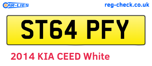 ST64PFY are the vehicle registration plates.