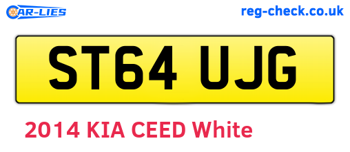 ST64UJG are the vehicle registration plates.