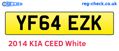 YF64EZK are the vehicle registration plates.