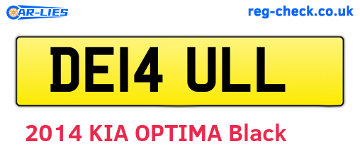 DE14ULL are the vehicle registration plates.