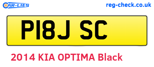 P18JSC are the vehicle registration plates.