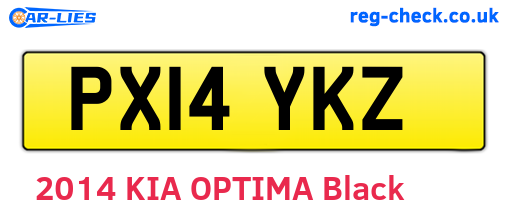 PX14YKZ are the vehicle registration plates.
