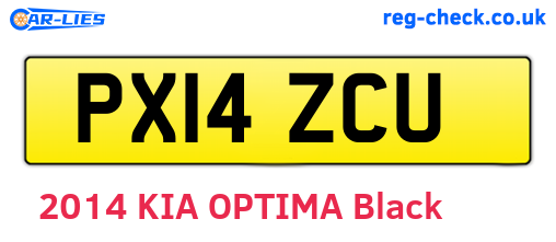 PX14ZCU are the vehicle registration plates.