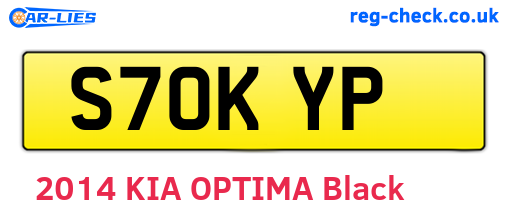 S70KYP are the vehicle registration plates.