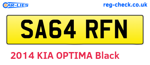 SA64RFN are the vehicle registration plates.