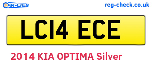 LC14ECE are the vehicle registration plates.