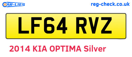 LF64RVZ are the vehicle registration plates.