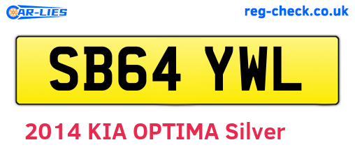 SB64YWL are the vehicle registration plates.