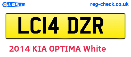 LC14DZR are the vehicle registration plates.
