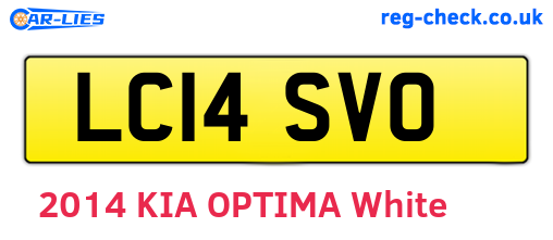 LC14SVO are the vehicle registration plates.