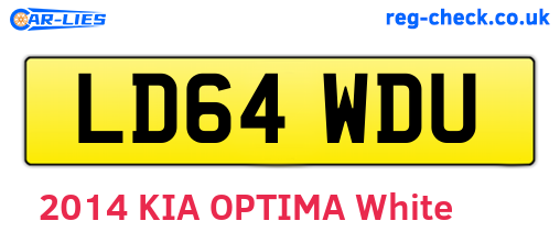 LD64WDU are the vehicle registration plates.