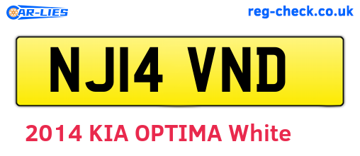 NJ14VND are the vehicle registration plates.