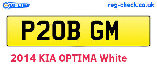 P20BGM are the vehicle registration plates.