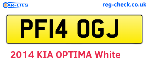 PF14OGJ are the vehicle registration plates.
