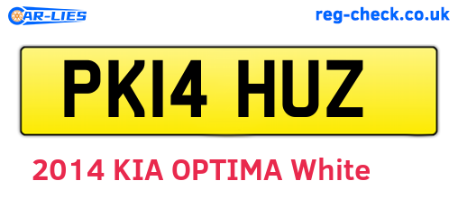 PK14HUZ are the vehicle registration plates.
