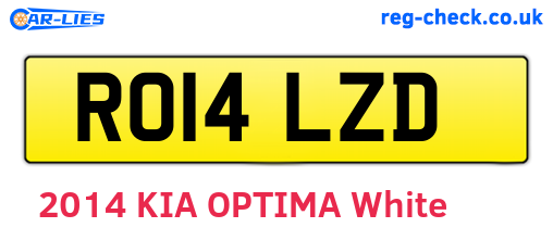 RO14LZD are the vehicle registration plates.