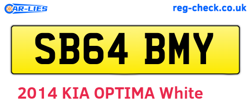 SB64BMY are the vehicle registration plates.
