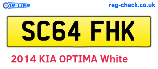 SC64FHK are the vehicle registration plates.