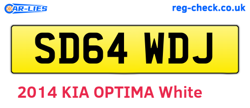 SD64WDJ are the vehicle registration plates.