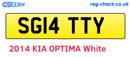 SG14TTY are the vehicle registration plates.