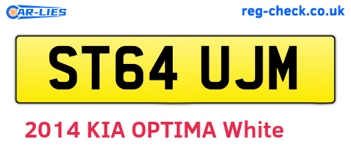 ST64UJM are the vehicle registration plates.