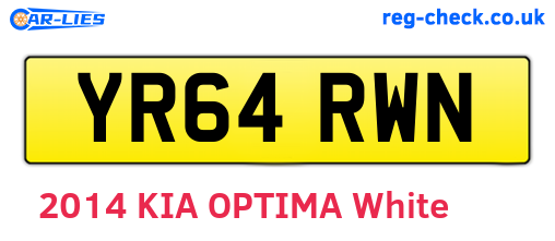 YR64RWN are the vehicle registration plates.