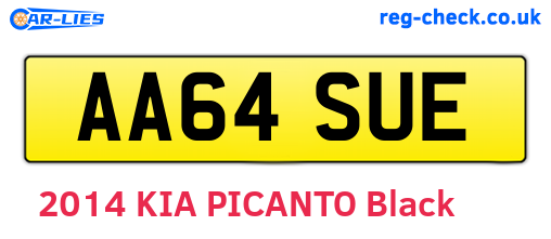 AA64SUE are the vehicle registration plates.