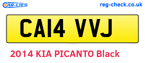CA14VVJ are the vehicle registration plates.