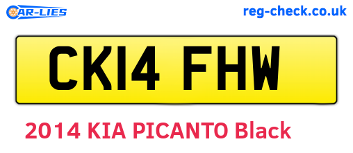 CK14FHW are the vehicle registration plates.