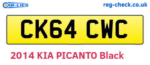 CK64CWC are the vehicle registration plates.