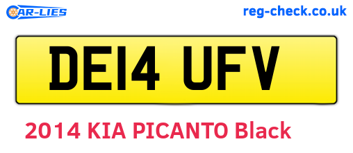 DE14UFV are the vehicle registration plates.