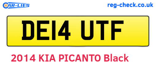 DE14UTF are the vehicle registration plates.